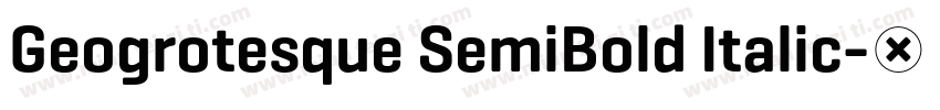 Geogrotesque SemiBold Italic字体转换